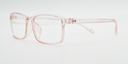 side view clear pink rectangular frames.